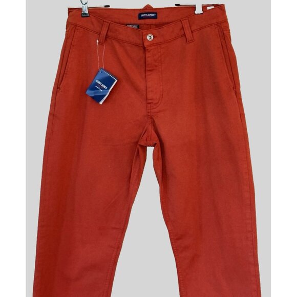 Saint James Women's 1889 Burnt Orange Straight Leg Jeans France 33" X 34" NWT - Picture 3 of 7